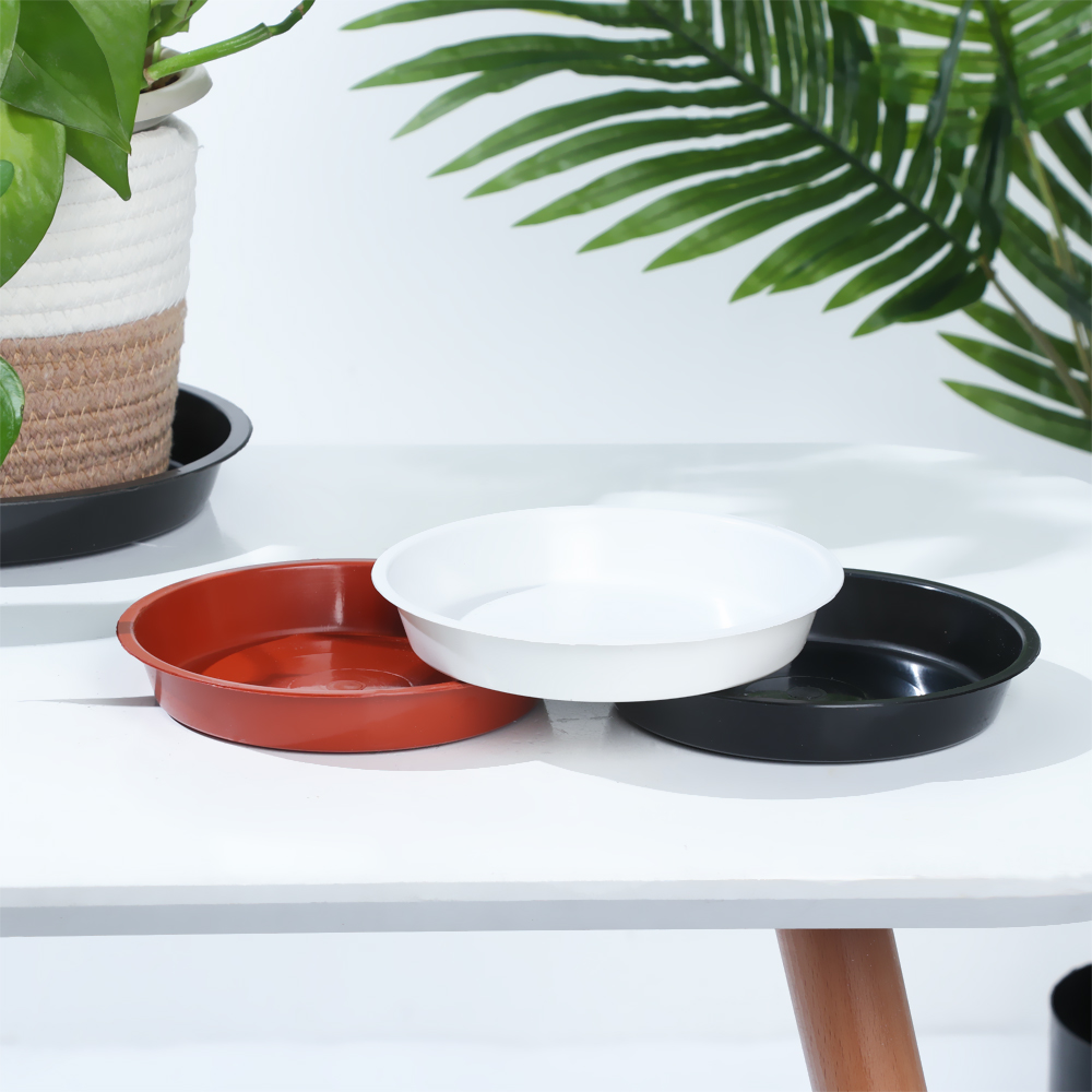 Drip Tray Saucer - 3 adet yuvarlak şekilli bitki tepsileri