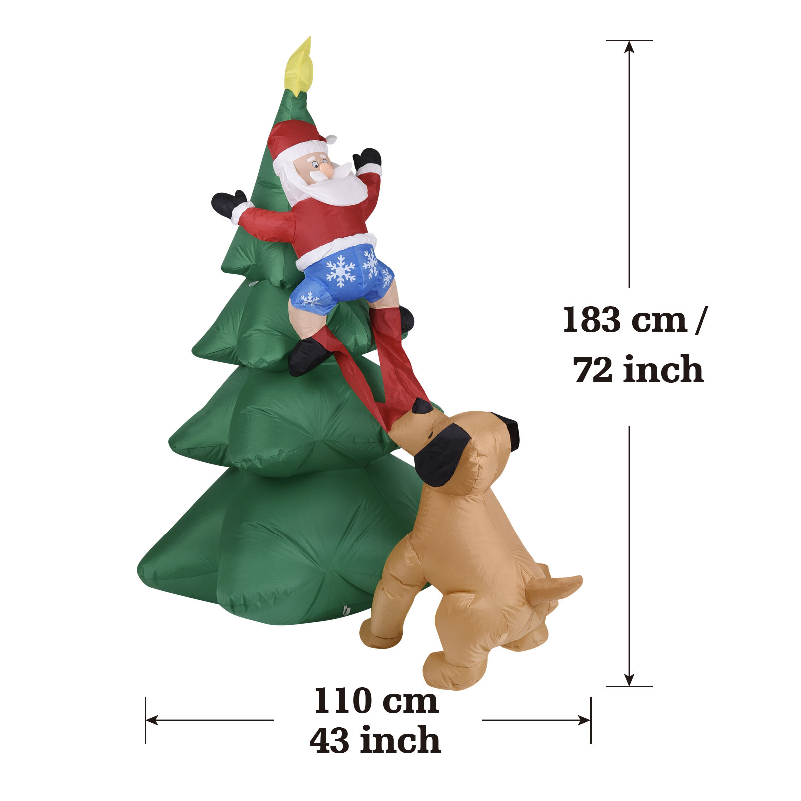 Noel Şişme Köpek, Noel Baba il - Bonsai Garden Ornaments incelemesi ve fiyatı